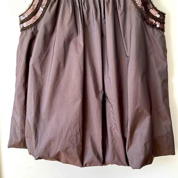 NEW Theory Chocolate Brown Sleeveless Dressy Top Size P NWT Silk Blend Blouse - Picture 9 of 10